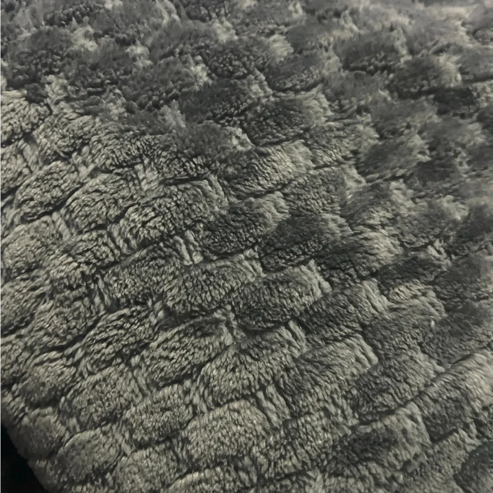 Plush Textured Dark blanket Big Blanket 120x120 Inch Oversized King